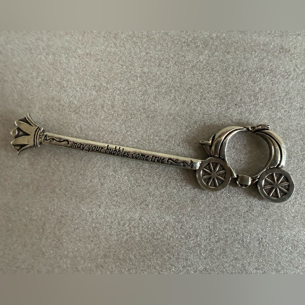RARE Disney Cinderella Silver Bubble Blower Wand